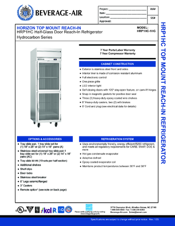 Spec Sheet