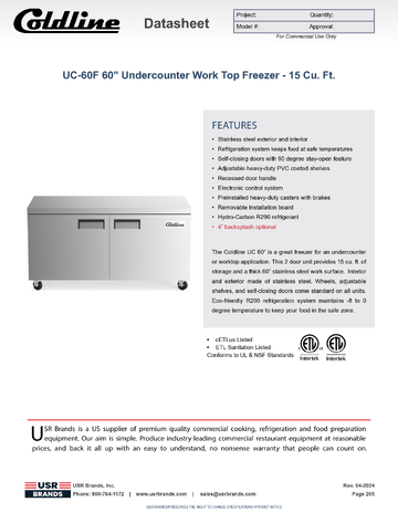 Spec Sheet