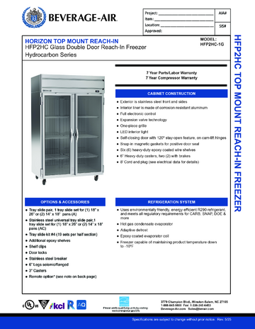 Spec Sheet