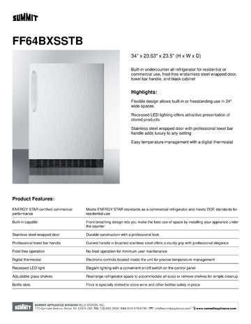 Spec Sheet