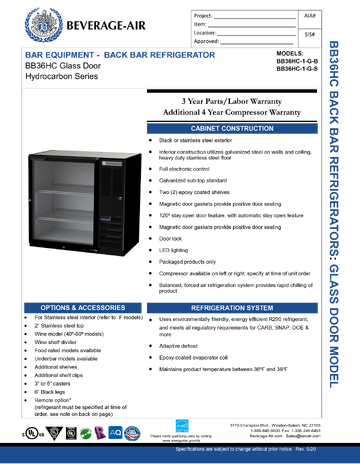 Spec Sheet