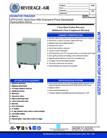 Spec Sheet
