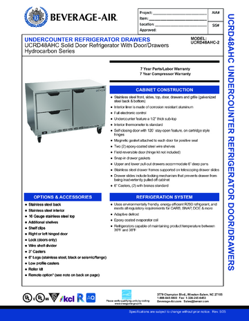 Spec Sheet