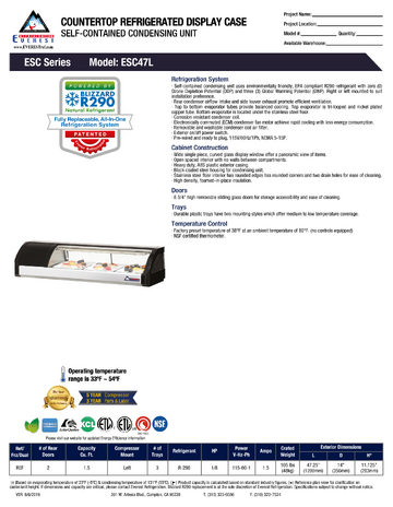 Spec Sheet