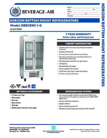Spec Sheet