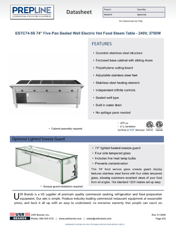 Spec Sheet