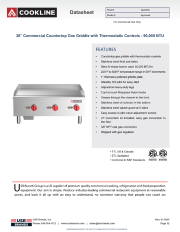 Spec Sheet