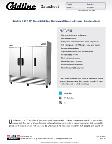 Spec Sheet