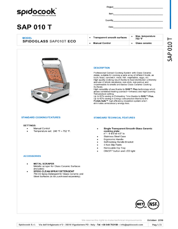 Spec Sheet