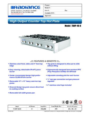 Spec Sheet