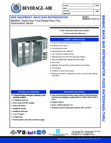 Spec Sheet