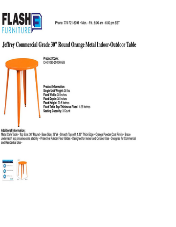 Spec Sheet