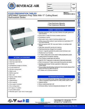 Spec Sheet