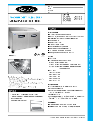 Spec Sheet