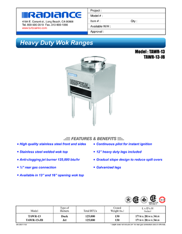 Spec Sheet