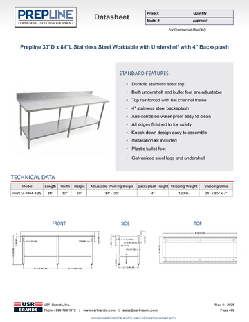Spec Sheet
