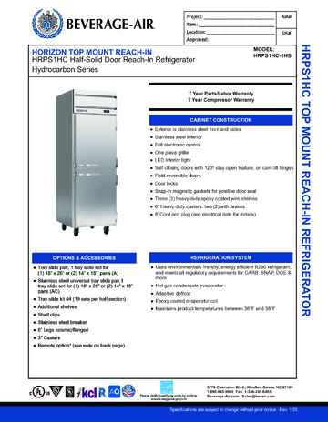 Spec Sheet