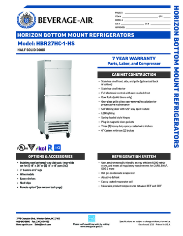 Spec Sheet