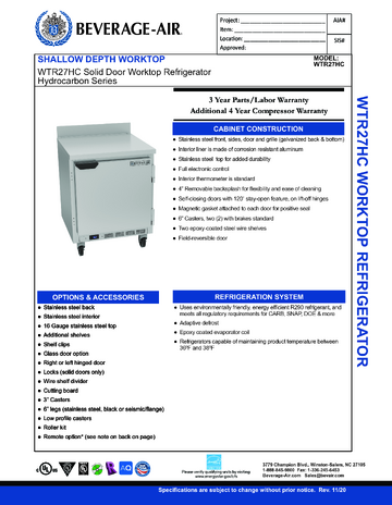 Spec Sheet