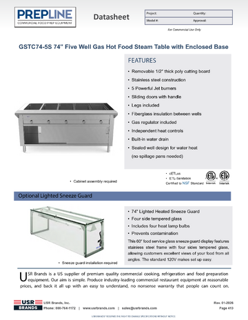 Spec Sheet