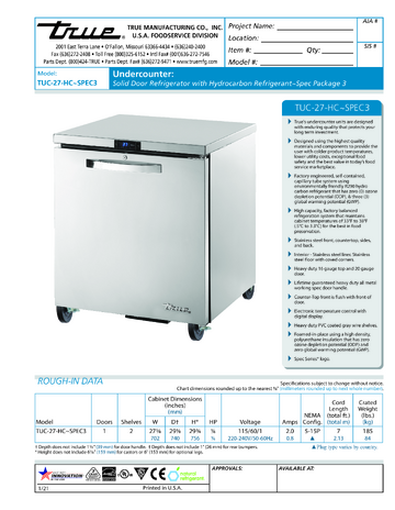 Spec Sheet