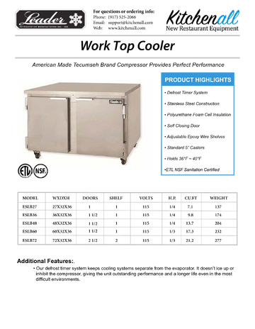 Spec Sheet