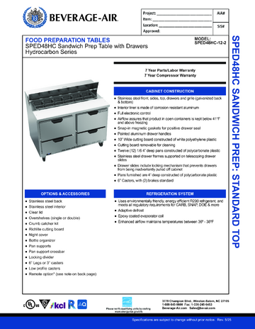 Spec Sheet