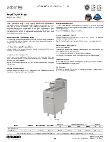 Spec Sheet