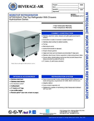 Spec Sheet