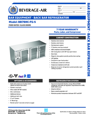 Spec Sheet
