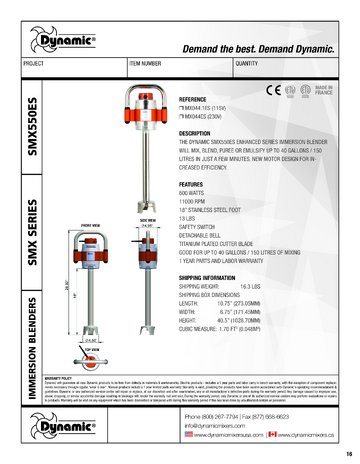Spec Sheet