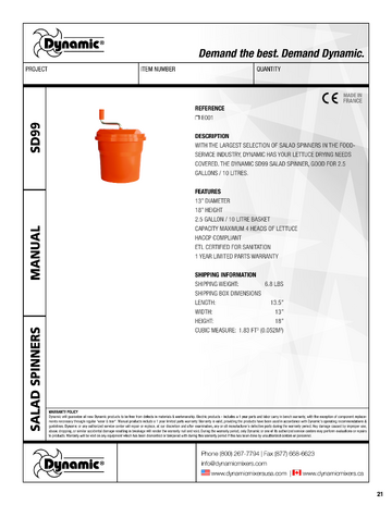 Spec Sheet