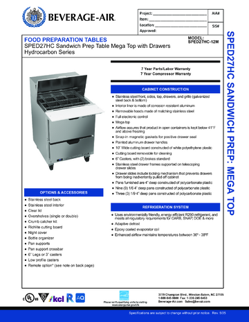 Spec Sheet