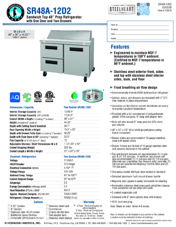 Spec Sheet