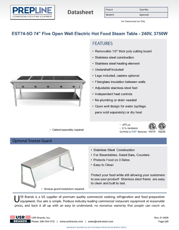 Spec Sheet