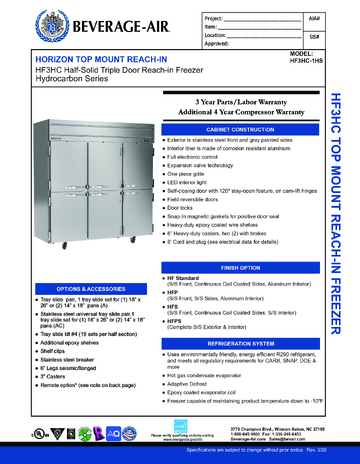 Spec Sheet