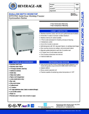 Spec Sheet