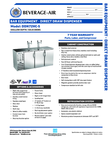 Spec Sheet