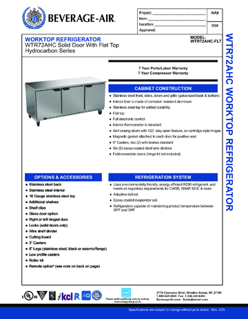 Spec Sheet