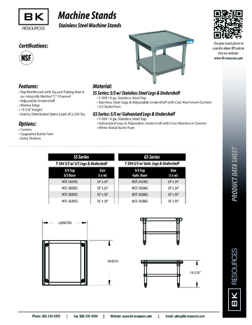 Spec Sheet