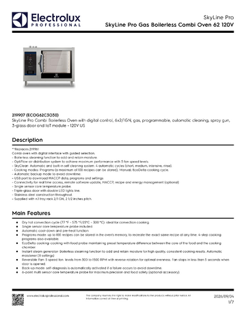 Spec Sheet