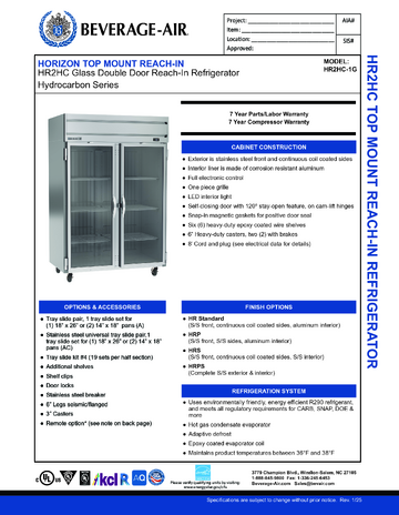 Spec Sheet