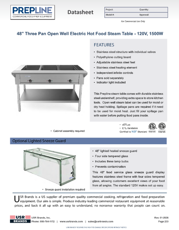 Spec Sheet