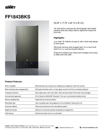 Spec Sheet