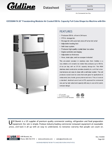 Spec Sheet