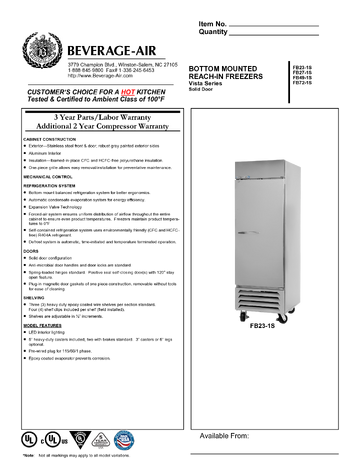 Spec Sheet