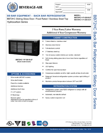 Spec Sheet