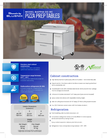 Spec Sheet