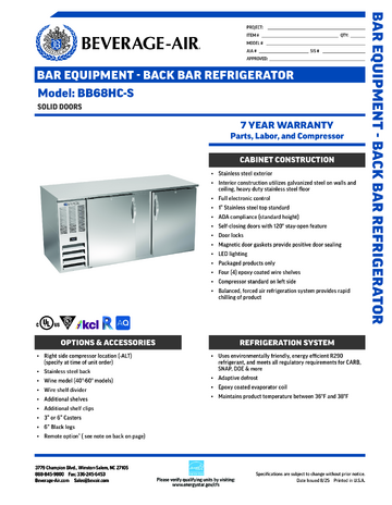 Spec Sheet