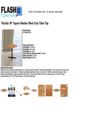 Spec Sheet